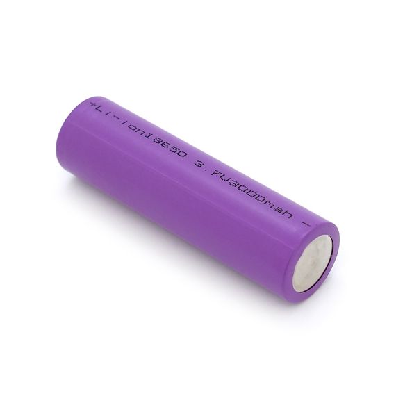 Акумулятор Li-ion 18650 3000mAh 3.7V, Purple, 2 шт. в упаковці, ціна за 1 шт | Зображення 1