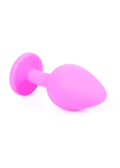 Анальна пробка - Jewellery Silicone Pink Plug M Light Blue | Зображення 2