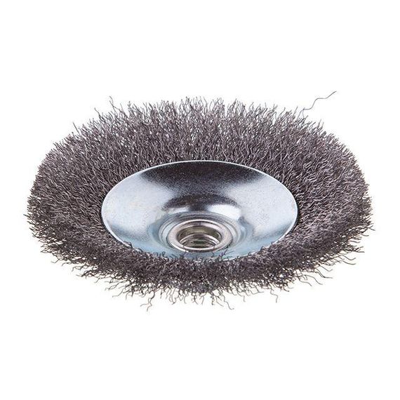 Щітка конусна 115 мм, для КШМ, М14 (кручений дріт) INTERTOOL BT-5115 | Зображення 1