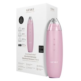 Микродермабразийное устройство для удаления черных точек GESKE MicroDermabrasion Blackhead Remover 7в1 starlight, Розовый