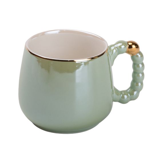 Чайний набір на 6 персон із заварювальним чайником та порцелянаовою підставкою Зелений HP-15-8 | Зображення 2