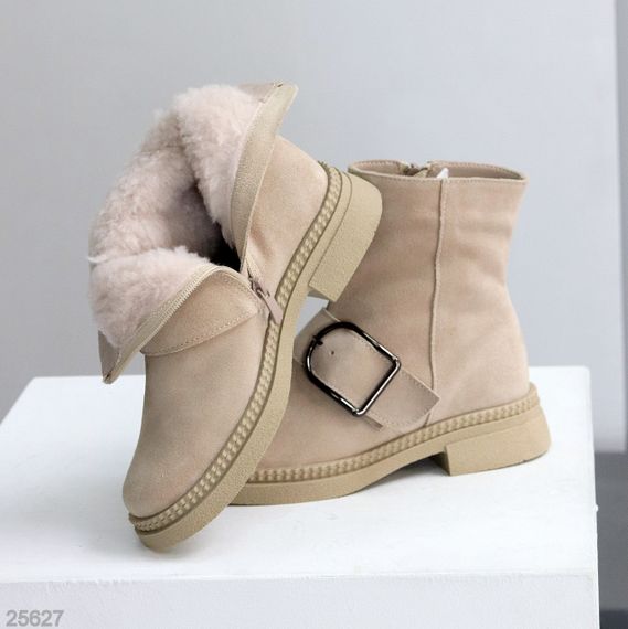 Стильні замшеві черевики з утеплювачем низький хід | Зображення 7