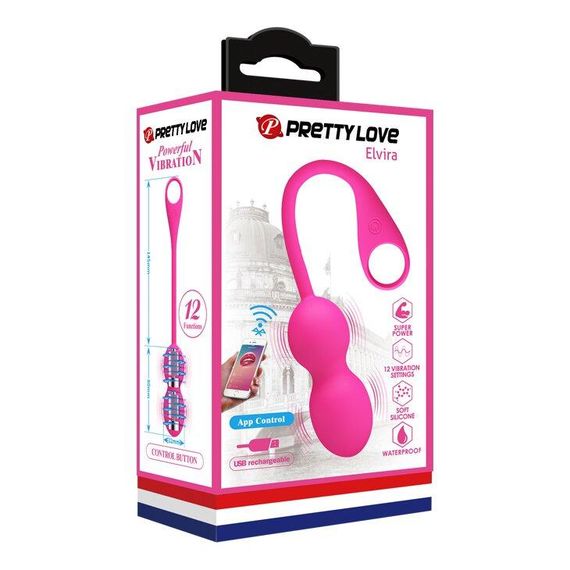 Вагінальні кульки з вібрацією і управлінням з смартфона Pretty Love Elvira, BI-210212hp-1 Sex Aura | Зображення 9