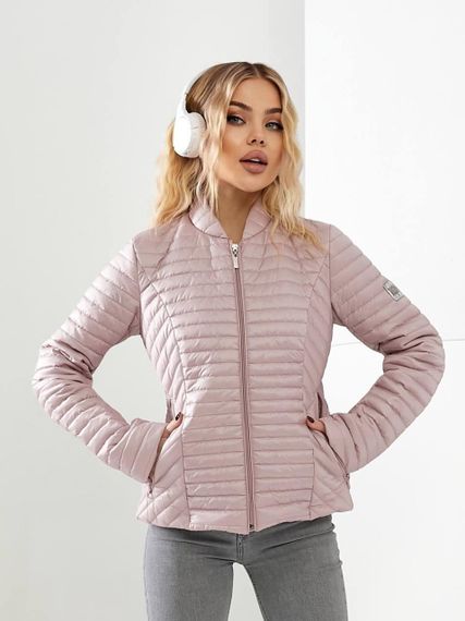 Стьобана куртка демі, арт. 470, пудра