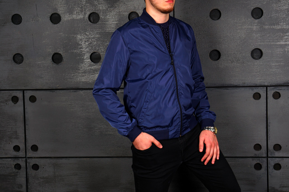 Бомбер Вовк синий S | Зображення 2