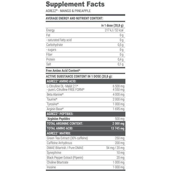 Комплекс до тренировки Extrifit Agrezz 20,8 g /1 servings/ Raspberry | Зображення 1
