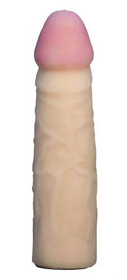 Страпон-насадка EGZO NSTR06 из киберскина, телесная, реалистичная, 18 см, Vac-U-Lock Sex Aura | Зображення 2