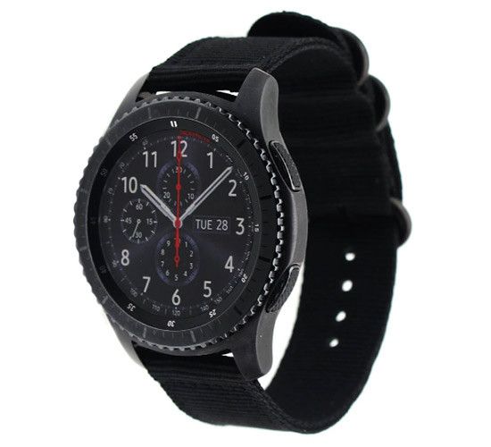 Нейлоновий ремінець Primo Traveller для годинника Samsung Gear S3 Classic SM-R770 / Frontier RM-760 - Black