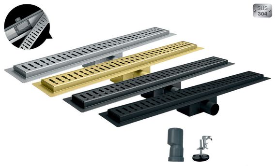 Душевой трап из нержавеющей стали SUS304 Koer FD35-70x600 Black (KR3272) | Зображення 3