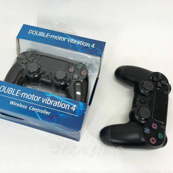 Джойстик DOUBLESHOCK для PS 4, бездротовий ігровий геймпад PS4/PC акумуляторний джойстик. Колір чорний MS-49 | Зображення 1