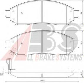 Колодка гальм. диск. NISSAN PATHFINDER передн. (вир-во ABS) A.B.S. 37518 на NISSAN LEAF
