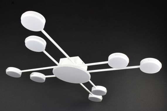 Люстра світлодіодна стельова LED світильник для квартири на стелю лед 27565 Білий 10х100х100 см.