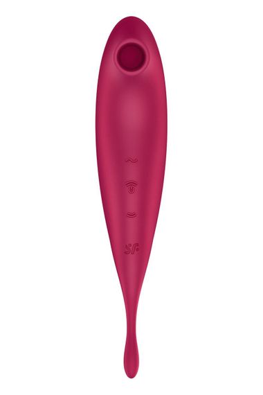 Вакуумний вібратор Satisfyer Twirling Pro+, Червоний | Зображення 2