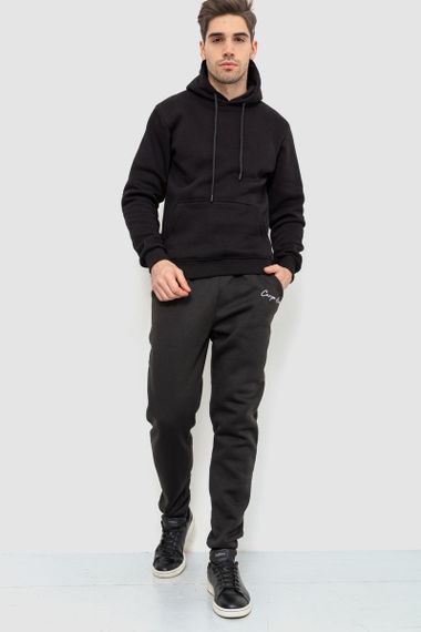 Спорт штаны мужские на флисе, цвет черный, 238R56910 | Зображення 1
