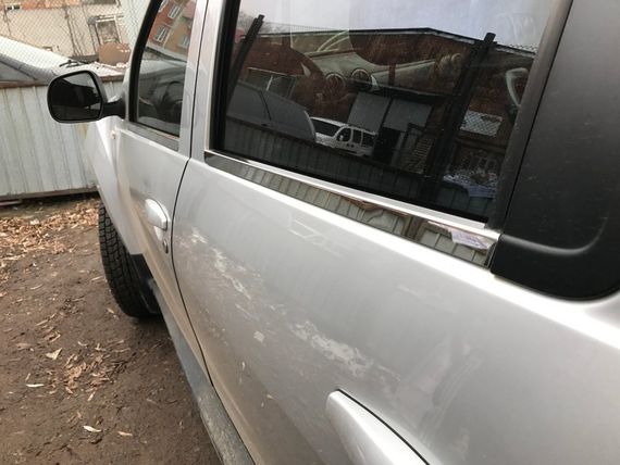 Молдинг стекла (4 шт, нерж) Carmos - Турецкая сталь для Renault Duster 2008-2017 гг | Зображення 3