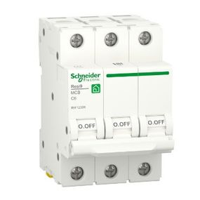 Автоматический выключатель переменного тока Schneider RESI9 6А,3P,кривая С,6кА