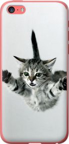 Чехол на iPhone 5c Летящий котёнок "2322u-23-17620"