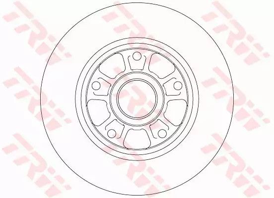 Диск гальмівний (1 шт.) RENAULT Fluence/Megane R D=260mm 08, TRW (DF6182)