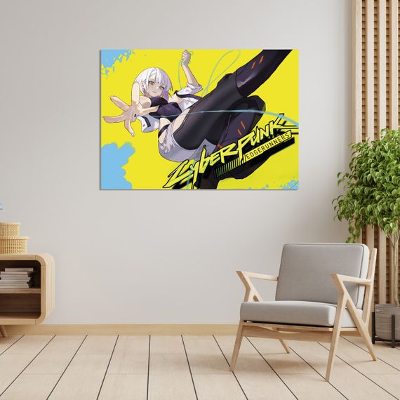 Плакат-постер з принтом Кавун Cyberpunk Edgerunners Кіберпанк Lucy Люсі А1, що біжать по краю ПЛ000747(A1)