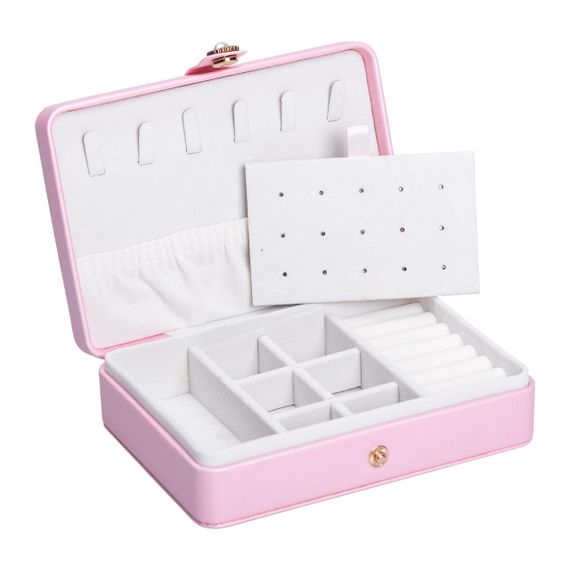 Шкатулка для украшений из эко кожи 16×11×4.7 см органайзер для ювелирных изделий HP-5-30P | Зображення 1