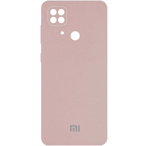 Чехол Silicone Cover Full Camera (AA) для Xiaomi Redmi 10C Full camera, Рожевий/Pink Sand