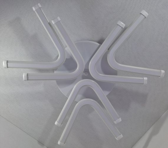 Люстра світлодіодна стельова LED світильник для квартири на стелю лед 25100 Білий 7х61х61 см. | Зображення 3