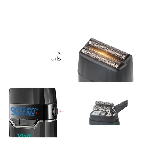 Електробритва VGR V-308 GREEN, подвійне лезо, 9000 RPM, LED Display (46118-V308_600)