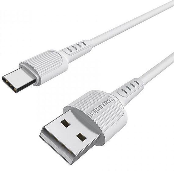 Дата кабель Borofone BX16 USB to Type-C (1m) Білий | Зображення 1