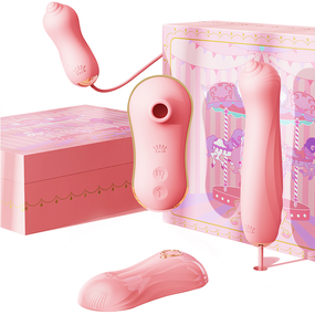 Набор секс игрушек Zalo UNICORN Vibratrion & Thrusting Set - PINK sexstyle