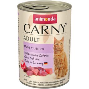 Вологий корм для дорослих котів Animonda Carny Adult індичка та ягня 400 г (4017721838238)