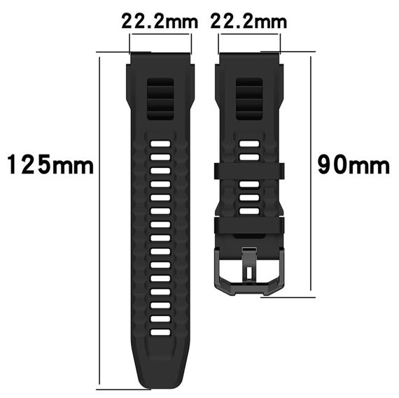 Силіконовий ремінець Primolux для смарт-годинника Amazfit T-Rex Ultra (A2142) - Black | Зображення 4