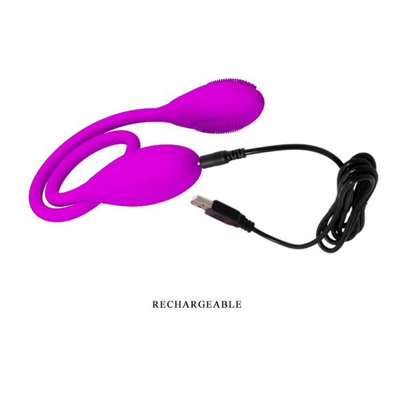 Подвійний вібратор силіконовий Snaky Vibe — гнучкий, акумуляторний, 7 режимів, хвильова стимуляція тіла | Зображення 7