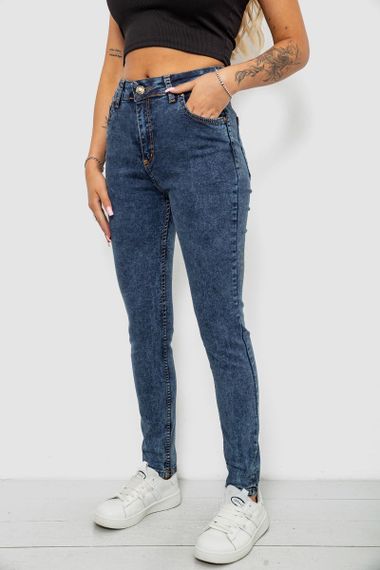 Джинси жіночі однотонні Skinny, колір синій, 244R1268 | Зображення 2