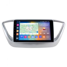 Штатна магнітола 9" Lesko для Hyundai Solaris II 2017-2020 4/64Gb CarPlay 4G Wi-Fi GPS Prime 8 ядер Хюндай