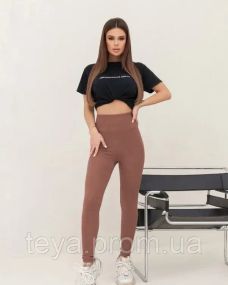 Легінси колір коричневий розміри S, M, L, XL FI_009684