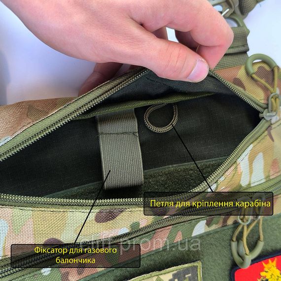 Чоловіча наплічна сумка з камуфляжем піксель Cordura (AOR-1) | Зображення 3
