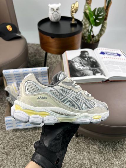 Кроссовки ASICS Gel-NYC Grey Silver Yellow (замша , текстиль) весна / лето / осень | Зображення 3
