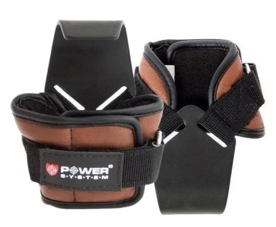 Гаки для тяги на зап'ястя Power System PS-3300 Hooks Brown L (PS-3300_L_Brown)