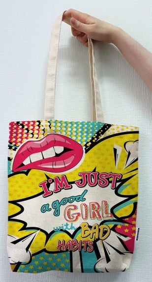 Екосумка шопер 4Profi "Good Girl" двунитка (хлопок) біла 23874