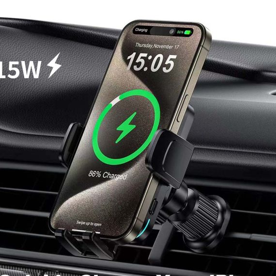 Автодержатель с БЗУ WIWU CH-321 15W Black | Зображення 6