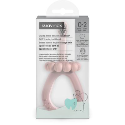 Детская зубная щетка Suavinex STAGE 1 з масажером від 0 до 2 років, рожева (403013) | Зображення 2