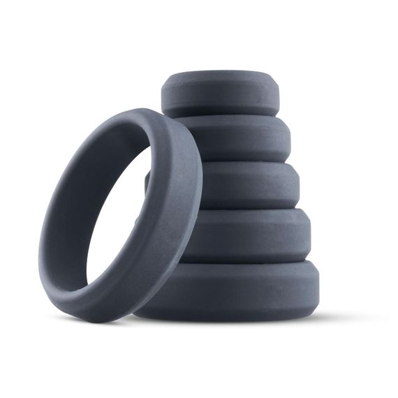 Набір ерекційних кілець Boners 6-Piece Cock Ring Set, діаметр від 2,6 до 5,7 см, силікон Sex Aura