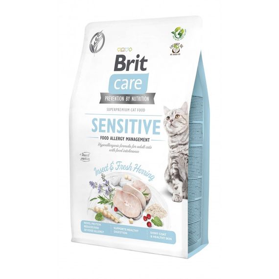 Корм сухий Brit Care Cat Grain Free Insect для дорослих котів з харчовою непереносимістю з комахами та рибою 2 кг