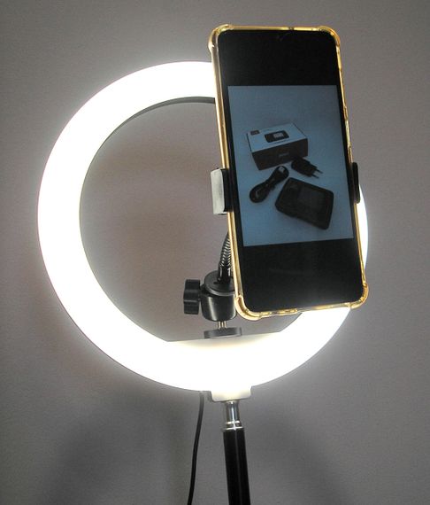 Комплект лампа кільцева + штатив стійка 2,1 м LED кільце 30 см тримач для телефона та кріпленням під штатив | Зображення 5