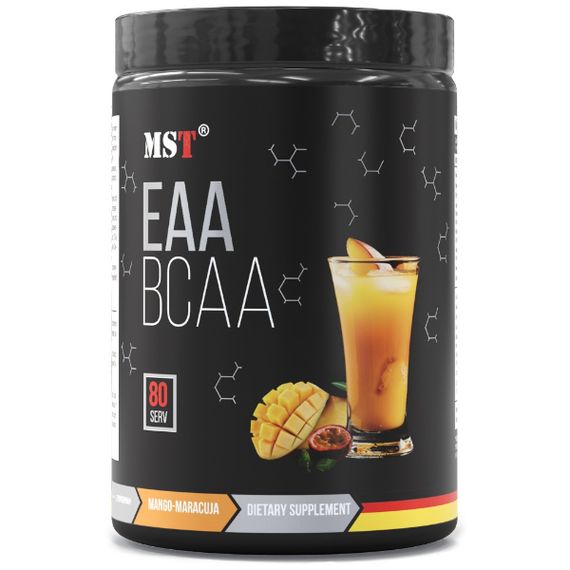 Амінокомплекс для спорту MST Nutrition BCAA EAA Zero 1040 g /80 servings/ Mango Passion Fruit