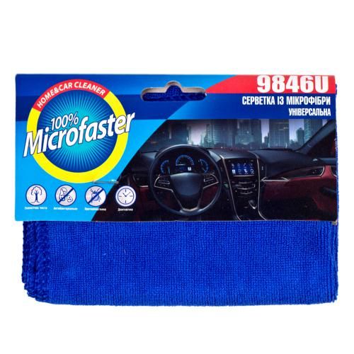 Серветка мікрофібра 9846U універс. 40х30см/синя | Зображення 2