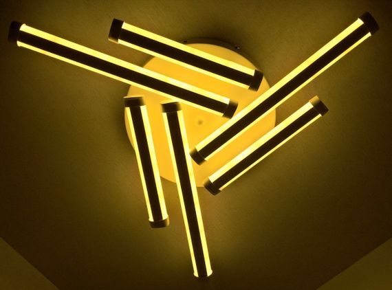 Люстра світлодіодна стельова LED світильник для квартири на стелю лед 25103 Білий 8х48х48 см.