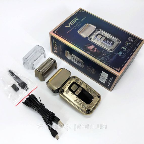 Бритва сітчаста професійна VGR V-337, Акумуляторна бритва для чоловіків Чоловіча на батарейках IE-18 | Зображення 8