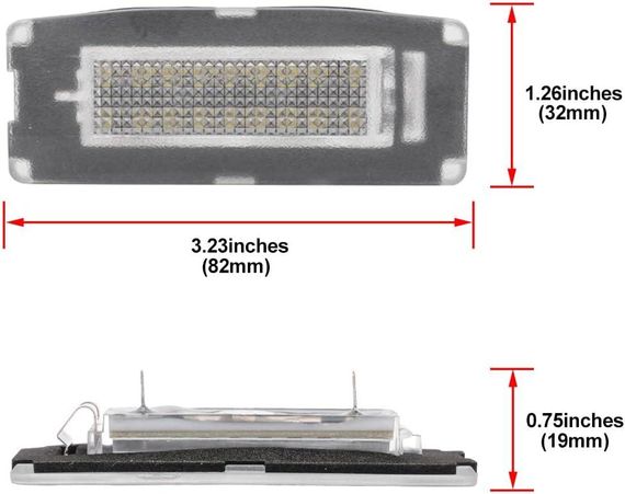 Світлодіодні ліхтарі підсвітки номерного знака NJSBYL для Maserati Ghibli (2014–2020) з білим ксеноном, OEM# 673001401 | Зображення 4