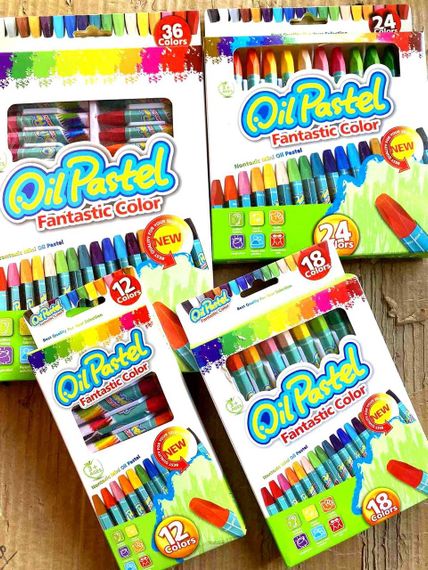 Восковые мелки oil pastel 18 цветов | Цветные карандаши | карандаши масляные пастельные | восковые карандаши| | Зображення 1